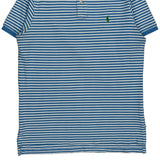 Polo By Ralph Lauren Striped Polo Shirt - Medium Blue Cotton