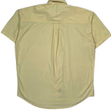 Chaps Ralph Lauren Short Sleeve Shirt - Large Yellow Cotton