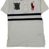 Age 6 Polo By Ralph Lauren Striped Polo Shirt - XS White Cotton