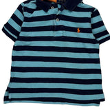 Age 3 Polo By Ralph Lauren Striped Polo Shirt - 2XS Blue Cotton