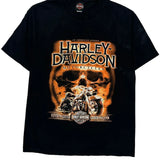 Motorcycles Harley Davidson Graphic T-Shirt - Large Black Cotton