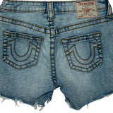 True Religion Denim Shorts - 28W UK 8 Light Wash Denim