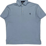 Polo By Ralph Lauren Polo Shirt - Large Blue Cotton
