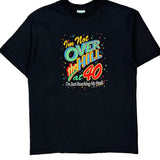 40 Peacock Single Stitch T-Shirt - Large Black Cotton