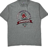 2007 Red Sox Majestic Mlb T-Shirt - Large Grey Cotton Blend