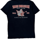 World Tour True Religion Graphic T-Shirt - Medium Black Cotton