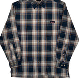 Dickies Checked Flannel Shirt - Medium Brown Cotton Blend
