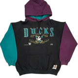 Mighty Ducks Nutmeg Graphic Hoodie - Large Black Cotton