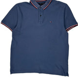 Tommy Hilfiger Polo Shirt - Large Blue Cotton