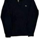 Lacoste 1/4 Zip - Medium Black Cotton