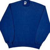 90'S Blank Made In USA Russell Athletic Sweatshirt - Large Blue Cotton