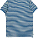 Polo By Ralph Lauren Striped Polo Shirt - Medium Blue Cotton