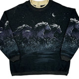 Unbranded Graphic Sweatshirt - Medium Black Cotton