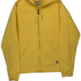 Carhartt Hoodie - Large Yellow Cotton Blend