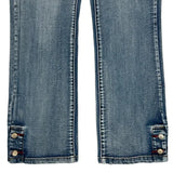 Farm Girl Boot Cut Jeans - 32W US 6 Blue Cotton