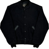 Holloway College Varsity Jacket - Medium Black Wool Blend