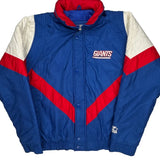 New York Giants Starter Nfl Windbreaker - Medium Blue Nylon