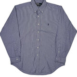 Polo By Ralph Lauren Checked Shirt - Large Blue Cotton