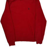 Polo By Ralph Lauren 1/4 Zip - Large Red Cotton