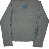 Anvil Graphic Long Sleeve T-Shirt - Medium Grey Cotton Blend