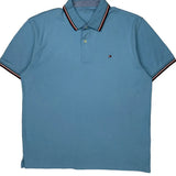 Tommy Hilfiger Polo Shirt - Large Blue Cotton