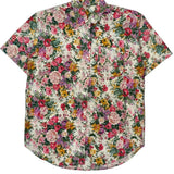 Unbranded Floral Short Sleeve Shirt - Medium Multicoloured Cotton