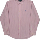 Ralph Lauren Striped Shirt - XL Pink Cotton
