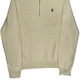 Polo By Ralph Lauren 1/4 Zip - Large Cream Cotton