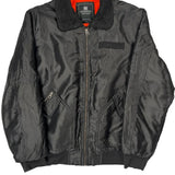 Ma-1 Southpole Sherpa Collar Bomber Jacket - Large Black Polyester