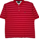 Tommy Hilfiger Striped Polo Shirt - 2XL Red Cotton