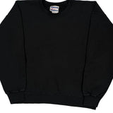90S Blank Hanes Sweatshirt - Large Black Cotton Blend