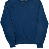Polo By Ralph Lauren Sweater - Small Blue Cotton