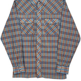 Levis Checked Shirt - Medium Blue Polyester Blend