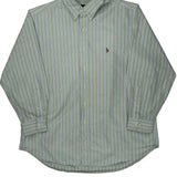 Ralph Lauren Striped Shirt - XL Green Cotton