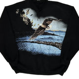 Unbranded Henley Graphic Sweatshirt - XL Black Cotton