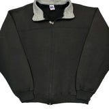 Russell Athletic 1/4 Zip - Large Black Cotton