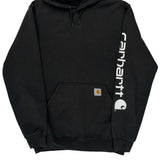 Loose Fit Carhartt Spellout Hoodie - Small Black Cotton
