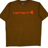 Carhartt T-Shirt - Large Brown Cotton