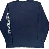 Carhartt Spellout Long Sleeve T-Shirt - Large Blue Cotton