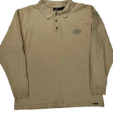 Harley Davidson Polo Shirt - XL Beige Cotton