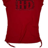 Cycle World Harley Davidson Studded T-Shirt - Large Red Cotton