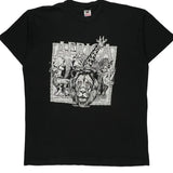 Africa Wildlife Fruit Of The Loom Graphic T-Shirt - XL Black Cotton