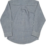 Age 7 Gant Striped Shirt - Small Blue Polyester Blend