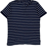 Striped Polo By Ralph Lauren Slim Fit Polo Shirt - Large Blue Cotton