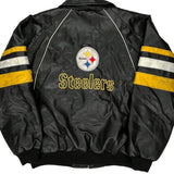Steelers Nfl Football Leather Jacket - XL Yellow Leather