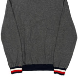 Tommy Hilfiger Spellout Sweater - Large Gray Cotton