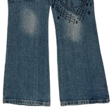Company 81 Graphic Jeans - 28W 32L Blue Cotton