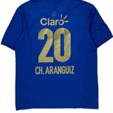 Universidad De Chile Adidas Football Shirt - Large Blue Polyester