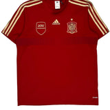 Spain National Team Adidas Football Soccer Jersey - Large Red Polyester