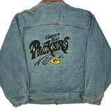 Green Bay Packers Pro Elite Graphic Denim Jacket - XL Blue Cotton